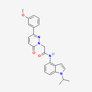 molecular formula C24H24N4O3 B11001802 2-[3-(3-methoxyphenyl)-6-oxopyridazin-1(6H)-yl]-N-[1-(propan-2-yl)-1H-indol-4-yl]acetamide 