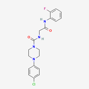 4-(4-chlorophenyl)-N-{2-[(2-fluorophenyl)amino]-2-oxoethyl}piperazine-1-carboxamide