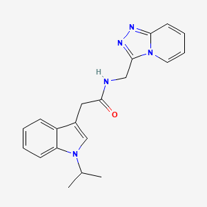 N-([1,2,4]triazolo[4,3-a]pyridin-3-ylmethyl)-2-(1-isopropyl-1H-indol-3-yl)acetamide