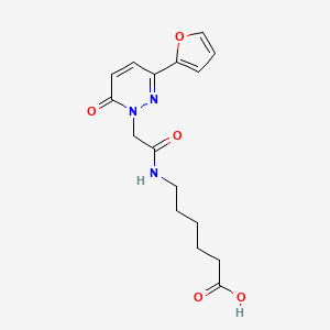 6-({[3-(furan-2-yl)-6-oxopyridazin-1(6H)-yl]acetyl}amino)hexanoic acid