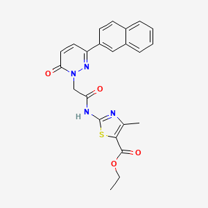 ethyl 4-methyl-2-({[3-(naphthalen-2-yl)-6-oxopyridazin-1(6H)-yl]acetyl}amino)-1,3-thiazole-5-carboxylate