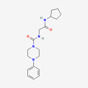 N-[2-(cyclopentylamino)-2-oxoethyl]-4-phenylpiperazine-1-carboxamide