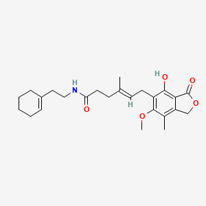 (4E)-N-[2-(cyclohex-1-en-1-yl)ethyl]-6-(4-hydroxy-6-methoxy-7-methyl-3-oxo-1,3-dihydro-2-benzofuran-5-yl)-4-methylhex-4-enamide