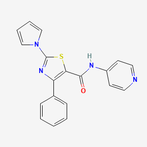 4-phenyl-N-(pyridin-4-yl)-2-(1H-pyrrol-1-yl)-1,3-thiazole-5-carboxamide