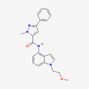 N-[1-(2-methoxyethyl)-1H-indol-4-yl]-1-methyl-3-phenyl-1H-pyrazole-5-carboxamide