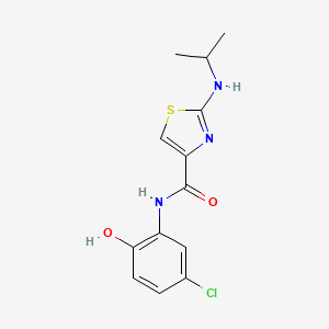 N-(5-chloro-2-hydroxyphenyl)-2-(propan-2-ylamino)-1,3-thiazole-4-carboxamide