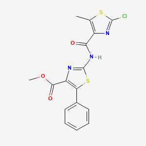 Methyl 2-{[(2-chloro-5-methyl-1,3-thiazol-4-yl)carbonyl]amino}-5-phenyl-1,3-thiazole-4-carboxylate