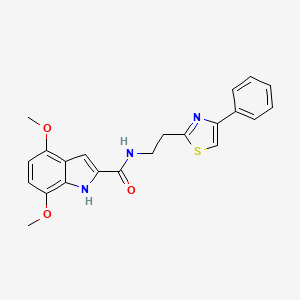 4,7-dimethoxy-N-[2-(4-phenyl-1,3-thiazol-2-yl)ethyl]-1H-indole-2-carboxamide