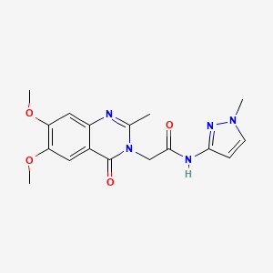 2-(6,7-dimethoxy-2-methyl-4-oxoquinazolin-3(4H)-yl)-N-(1-methyl-1H-pyrazol-3-yl)acetamide