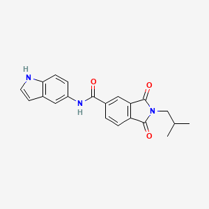 N-(1H-indol-5-yl)-2-(2-methylpropyl)-1,3-dioxo-2,3-dihydro-1H-isoindole-5-carboxamide