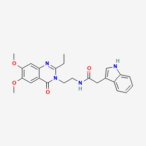 N-[2-(2-ethyl-6,7-dimethoxy-4-oxoquinazolin-3(4H)-yl)ethyl]-2-(1H-indol-3-yl)acetamide