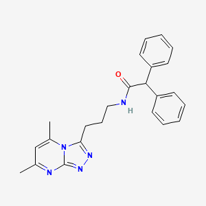 molecular formula C24H25N5O B11002017 N-[3-(5,7-dimethyl[1,2,4]triazolo[4,3-a]pyrimidin-3-yl)propyl]-2,2-diphenylacetamide 