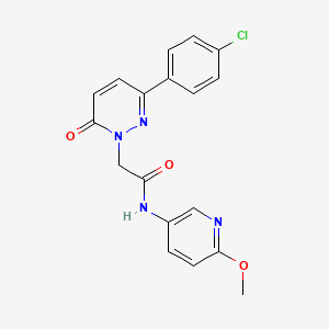 molecular formula C18H15ClN4O3 B11002049 2-[3-(4-chlorophenyl)-6-oxopyridazin-1(6H)-yl]-N-(6-methoxypyridin-3-yl)acetamide 