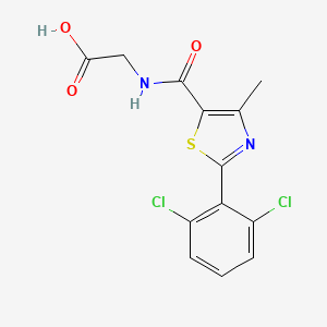 molecular formula C13H10Cl2N2O3S B11002051 N-{[2-(2,6-dichlorophenyl)-4-methyl-1,3-thiazol-5-yl]carbonyl}glycine 