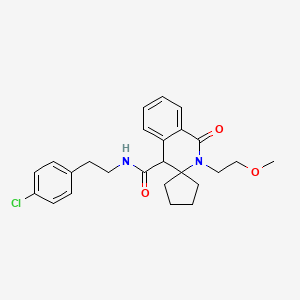 N-[2-(4-chlorophenyl)ethyl]-2'-(2-methoxyethyl)-1'-oxo-1',4'-dihydro-2'H-spiro[cyclopentane-1,3'-isoquinoline]-4'-carboxamide