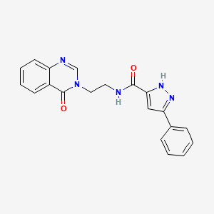 N-[2-(4-oxoquinazolin-3(4H)-yl)ethyl]-5-phenyl-1H-pyrazole-3-carboxamide