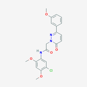 molecular formula C21H20ClN3O5 B11002077 N-(5-chloro-2,4-dimethoxyphenyl)-2-(3-(3-methoxyphenyl)-6-oxopyridazin-1(6H)-yl)acetamide 