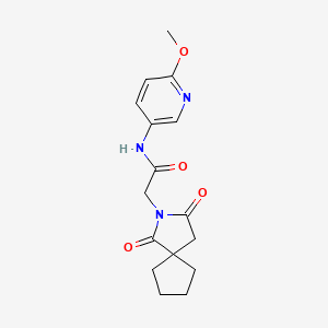 2-(1,3-dioxo-2-azaspiro[4.4]non-2-yl)-N-(6-methoxypyridin-3-yl)acetamide