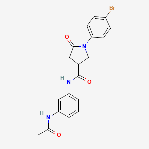 N-[3-(acetylamino)phenyl]-1-(4-bromophenyl)-5-oxopyrrolidine-3-carboxamide