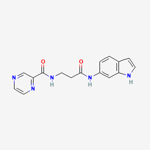 N-[3-(1H-indol-6-ylamino)-3-oxopropyl]pyrazine-2-carboxamide