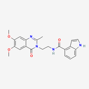 N-[2-(6,7-dimethoxy-2-methyl-4-oxoquinazolin-3(4H)-yl)ethyl]-1H-indole-4-carboxamide