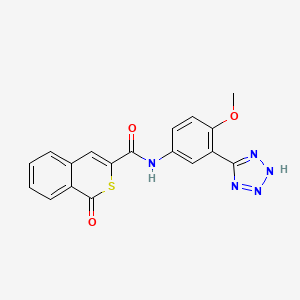 N-[4-methoxy-3-(1H-tetrazol-5-yl)phenyl]-1-oxo-1H-isothiochromene-3-carboxamide