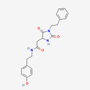 2-[2,5-dioxo-1-(2-phenylethyl)imidazolidin-4-yl]-N-[2-(4-hydroxyphenyl)ethyl]acetamide