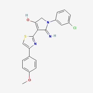 molecular formula C20H16ClN3O2S B11002116 1-(3-chlorophenyl)-5-imino-4-[4-(4-methoxyphenyl)-1,3-thiazol-2-yl]-2,5-dihydro-1H-pyrrol-3-ol 