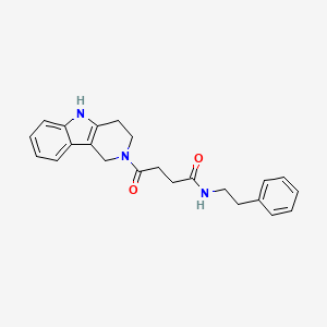 4-oxo-N-(2-phenylethyl)-4-(1,3,4,5-tetrahydro-2H-pyrido[4,3-b]indol-2-yl)butanamide