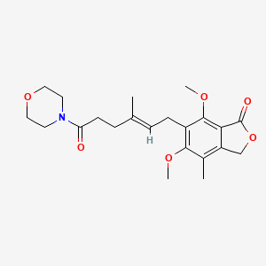 molecular formula C22H29NO6 B11002142 5,7-dimethoxy-4-methyl-6-[(2E)-3-methyl-6-(morpholin-4-yl)-6-oxohex-2-en-1-yl]-2-benzofuran-1(3H)-one 