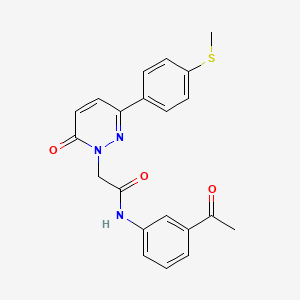 molecular formula C21H19N3O3S B11002146 N-(3-acetylphenyl)-2-{3-[4-(methylsulfanyl)phenyl]-6-oxopyridazin-1(6H)-yl}acetamide 