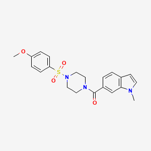 {4-[(4-methoxyphenyl)sulfonyl]piperazin-1-yl}(1-methyl-1H-indol-6-yl)methanone