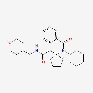 2'-cyclohexyl-1'-oxo-N-(tetrahydro-2H-pyran-4-ylmethyl)-1',4'-dihydro-2'H-spiro[cyclopentane-1,3'-isoquinoline]-4'-carboxamide