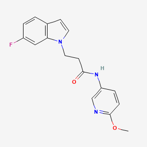 3-(6-fluoro-1H-indol-1-yl)-N-(6-methoxypyridin-3-yl)propanamide