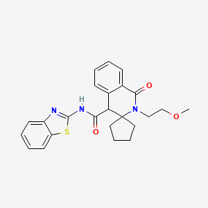 N-(1,3-benzothiazol-2-yl)-2'-(2-methoxyethyl)-1'-oxo-1',4'-dihydro-2'H-spiro[cyclopentane-1,3'-isoquinoline]-4'-carboxamide