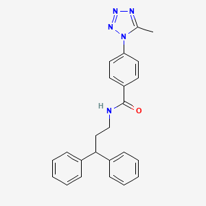 molecular formula C24H23N5O B11002182 N-(3,3-diphenylpropyl)-4-(5-methyl-1H-tetrazol-1-yl)benzamide 