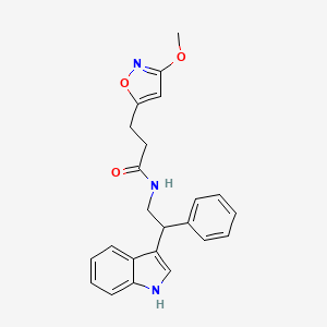 N-[2-(1H-indol-3-yl)-2-phenylethyl]-3-(3-methoxy-1,2-oxazol-5-yl)propanamide