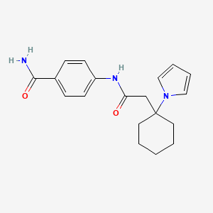 4-({[1-(1H-pyrrol-1-yl)cyclohexyl]acetyl}amino)benzamide