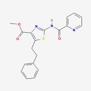 Methyl 5-(2-phenylethyl)-2-[(pyridin-2-ylcarbonyl)amino]-1,3-thiazole-4-carboxylate