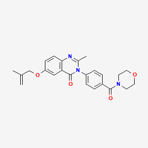 2-methyl-6-[(2-methylprop-2-en-1-yl)oxy]-3-[4-(morpholin-4-ylcarbonyl)phenyl]quinazolin-4(3H)-one