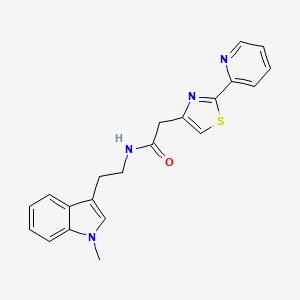 N-[2-(1-Methyl-1H-indol-3-YL)ethyl]-2-[2-(2-pyridyl)-1,3-thiazol-4-YL]acetamide