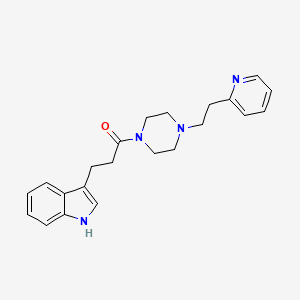 molecular formula C22H26N4O B11002247 3-(1H-indol-3-yl)-1-{4-[2-(pyridin-2-yl)ethyl]piperazin-1-yl}propan-1-one 