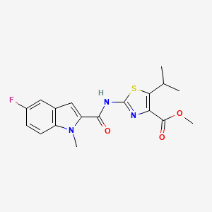 methyl 2-{[(5-fluoro-1-methyl-1H-indol-2-yl)carbonyl]amino}-5-(propan-2-yl)-1,3-thiazole-4-carboxylate