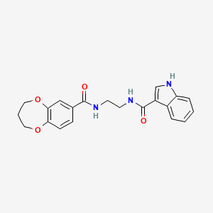 N-{2-[(3,4-dihydro-2H-1,5-benzodioxepin-7-ylcarbonyl)amino]ethyl}-1H-indole-3-carboxamide