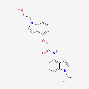 2-{[1-(2-methoxyethyl)-1H-indol-4-yl]oxy}-N-[1-(propan-2-yl)-1H-indol-4-yl]acetamide