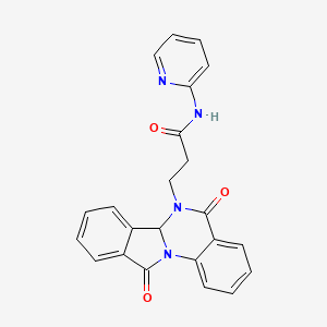 3-(5,11-dioxo-6a,11-dihydroisoindolo[2,1-a]quinazolin-6(5H)-yl)-N-(pyridin-2-yl)propanamide