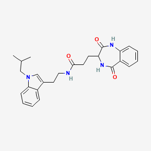 3-(2,5-Dioxo-2,3,4,5-tetrahydro-1H-1,4-benzodiazepin-3-YL)-N-[2-(1-isobutyl-1H-indol-3-YL)ethyl]propanamide