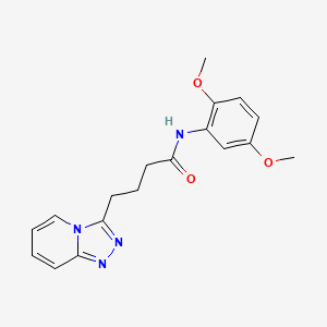 molecular formula C18H20N4O3 B11002282 N-(2,5-dimethoxyphenyl)-4-([1,2,4]triazolo[4,3-a]pyridin-3-yl)butanamide 