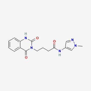 4-(2-hydroxy-4-oxoquinazolin-3(4H)-yl)-N-(1-methyl-1H-pyrazol-4-yl)butanamide