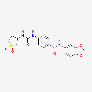 N-(1,3-benzodioxol-5-yl)-4-{[(1,1-dioxidotetrahydrothiophen-3-yl)carbamoyl]amino}benzamide